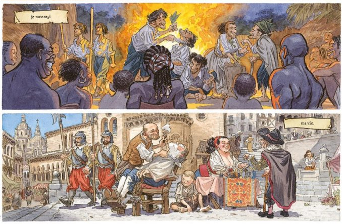 Les-indes-fourbes-Alain-Ayroles-Juanjo-Guarnido-suite-El-Buscón-Francisco-Gómez-de-Quevedo-y-Villegas-p.11-764x1024